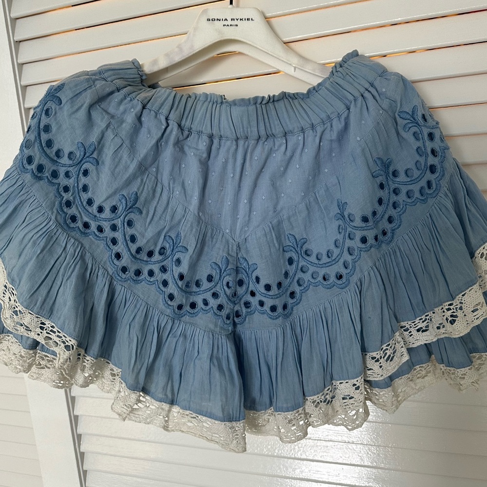 LoveShackFancy blue skirt, size XS
